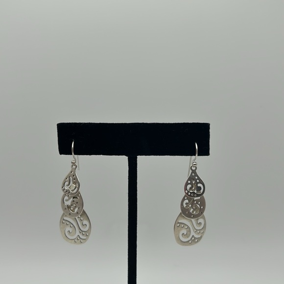 Silpada Triple Teardrop Free Falling Cutout Earrings - W2299 - Picture 1 of 4